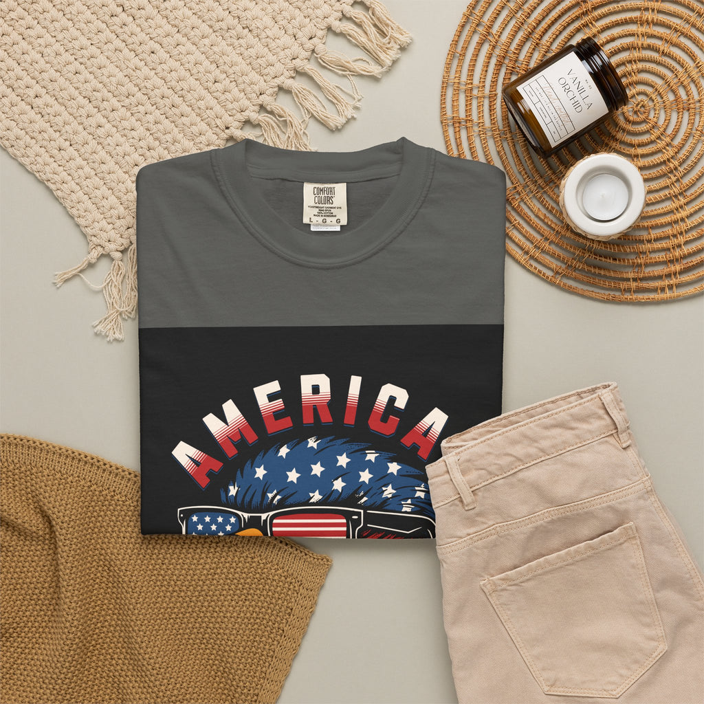 American Eagle Sunglasses T-Shirt — Patriotic USA Flag Graphic