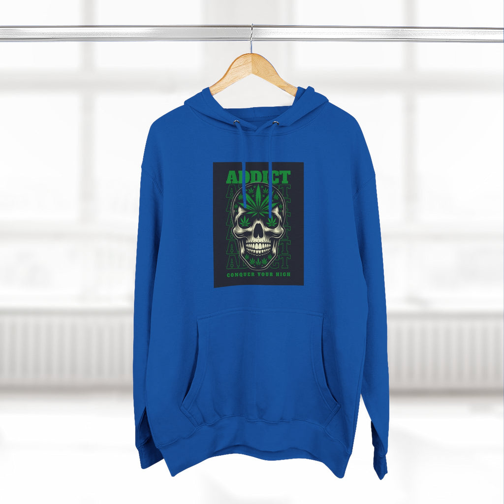 Skull & Snake Hoodie — "Addict" Graphic Pullover