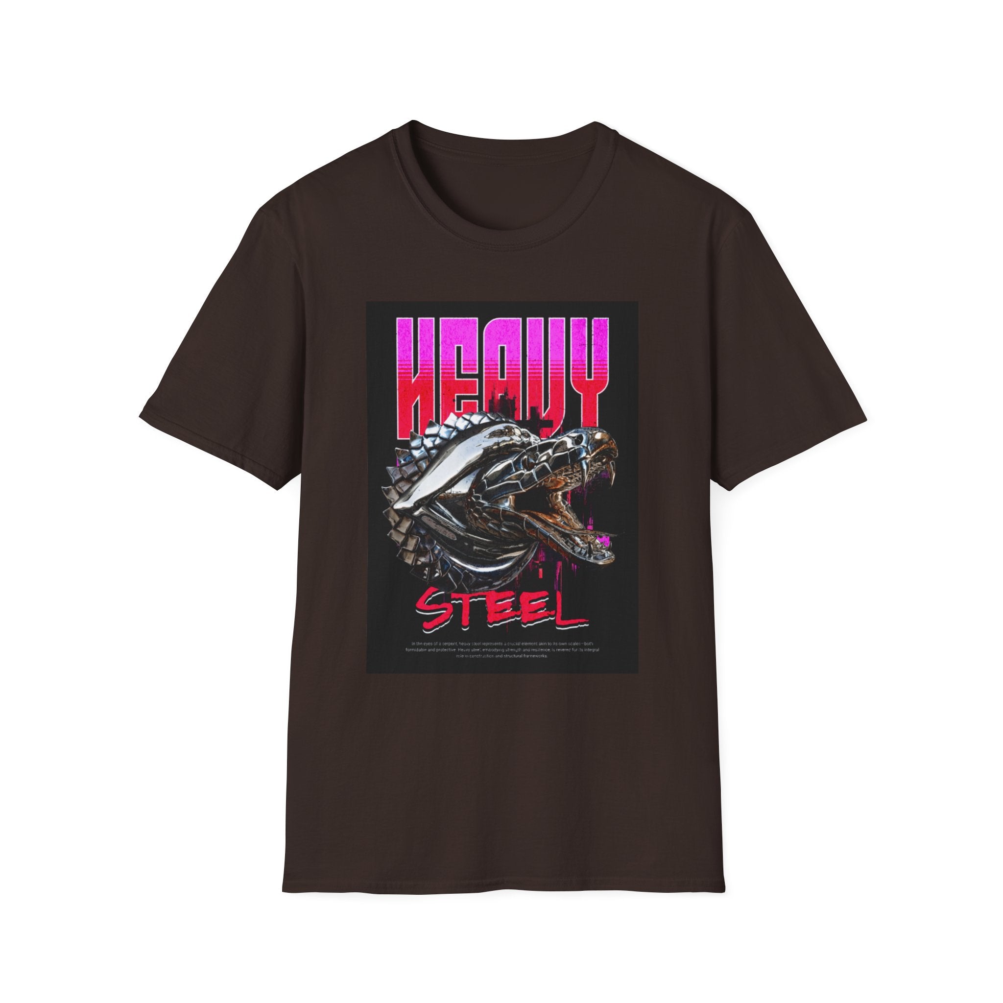 Heavy Steel T-Shirt — Retro Motorcycle Skull Graphic Tee