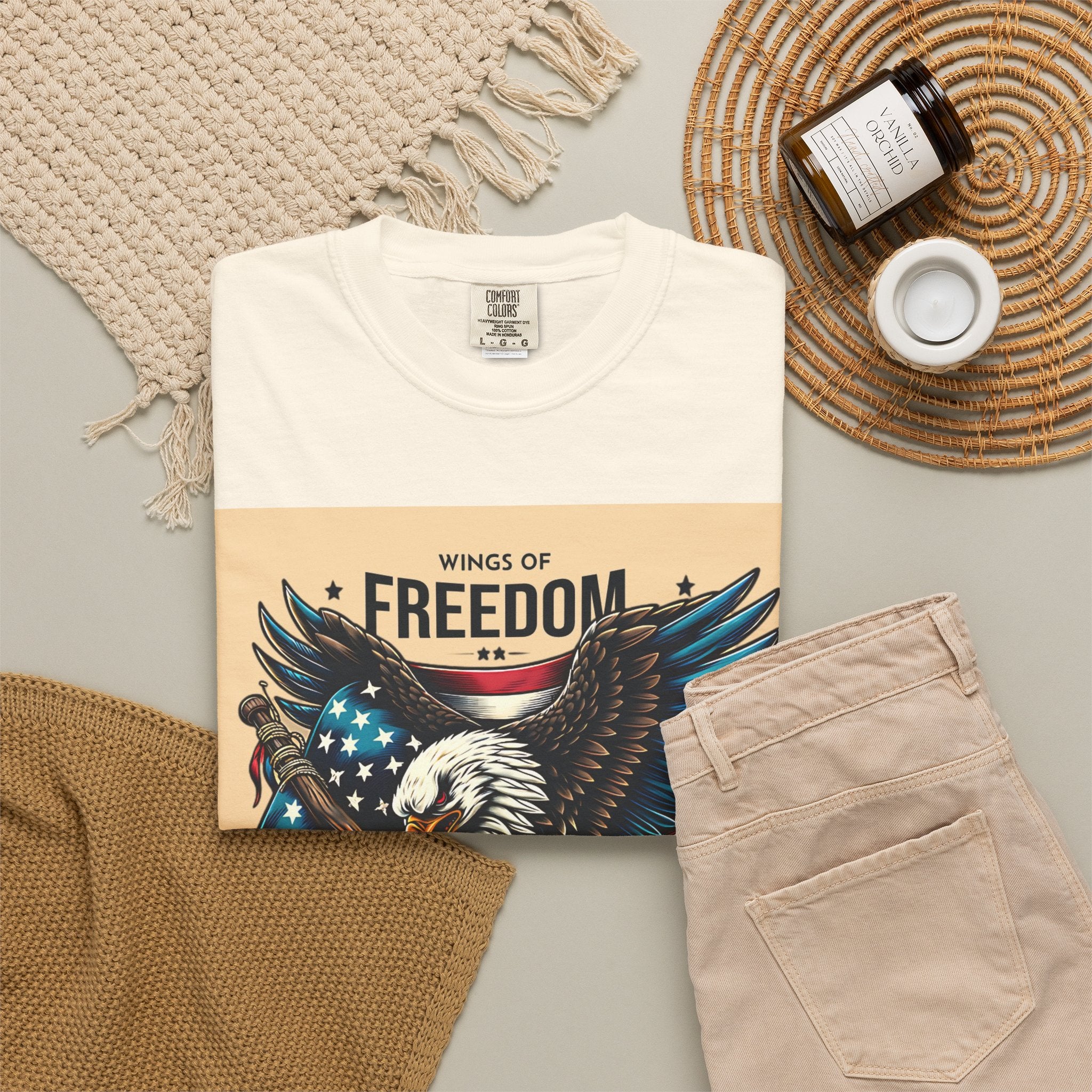 Freedom Eagle T-Shirt — Wings of America Patriotic Graphic Tee