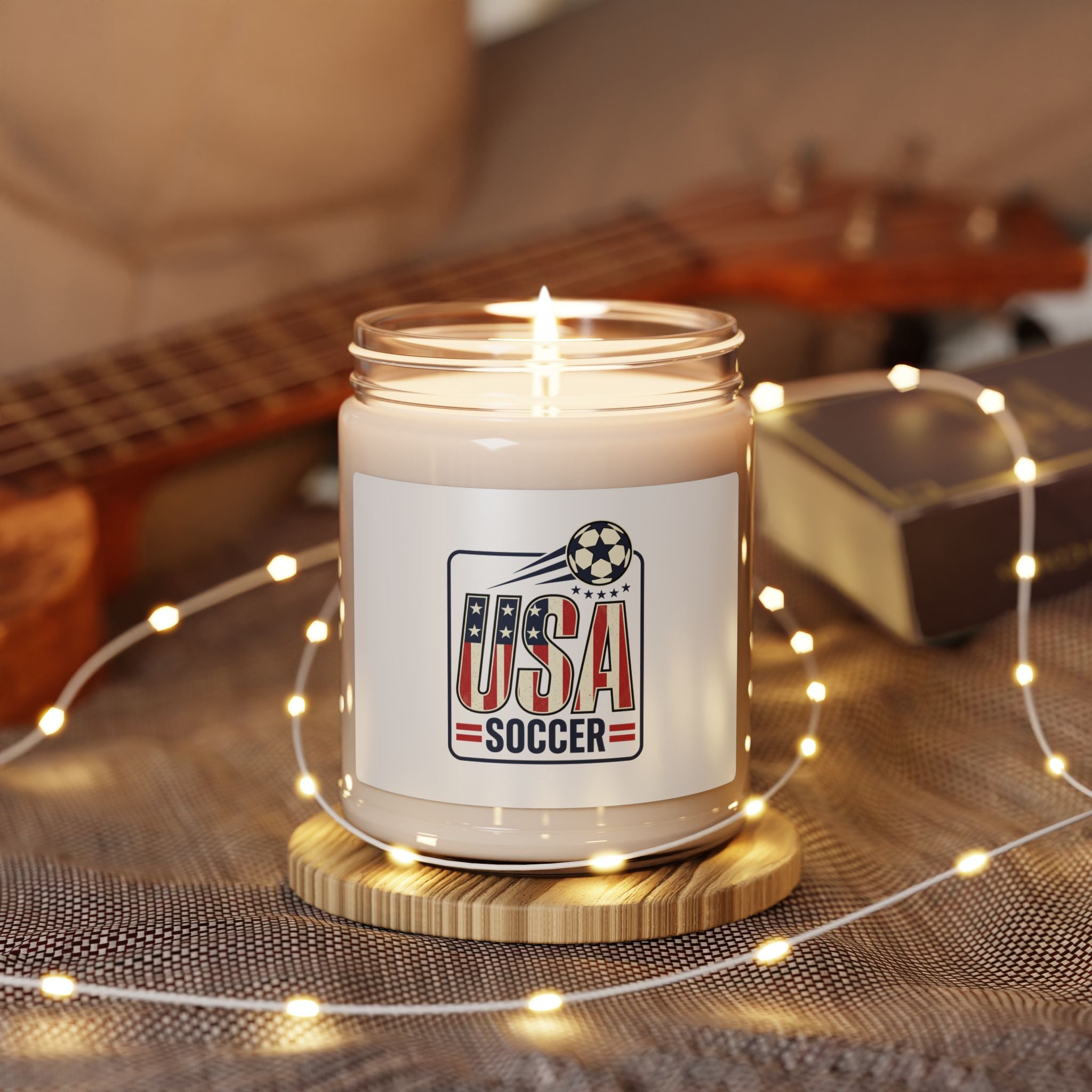 USA Soccer Pride Candle | 9oz Soy Candle, American Flag Colors