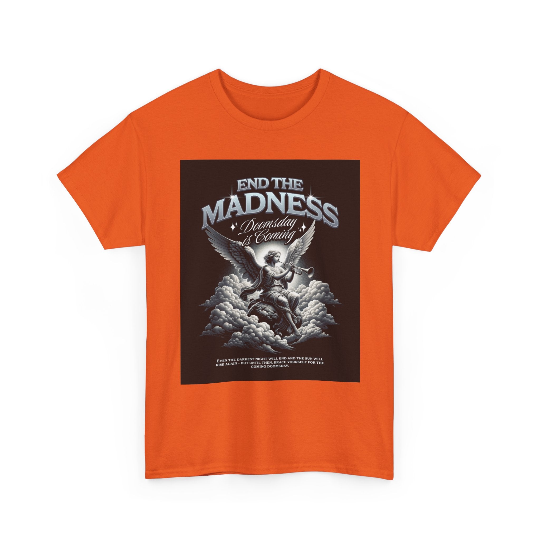 End the Madness Angel Graphic Tee — Vintage Gothic Band-Style T-Shirt