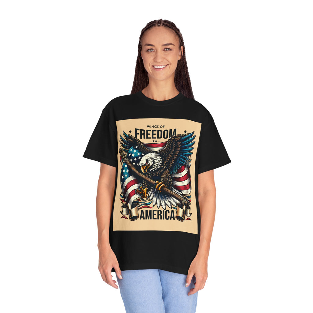 Freedom Eagle T-Shirt — Wings of America Patriotic Graphic Tee