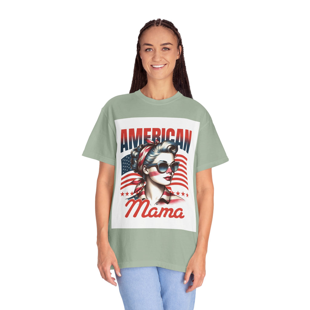 American Mama T‑Shirt — Vintage Patriotic Mom Tee