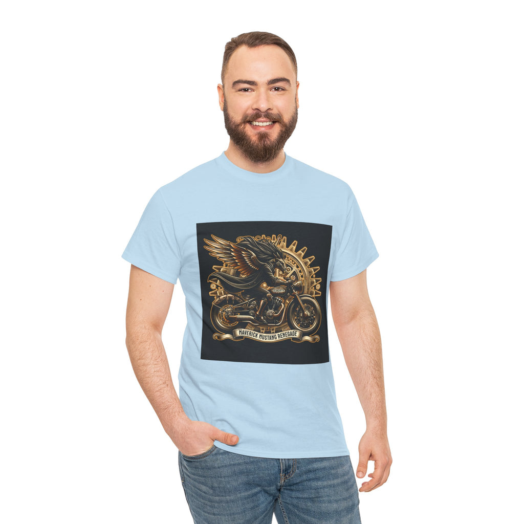 Vintage Winged Motorcycle Tee — "Ride Forever, Ride Free" Biker T-Shirt