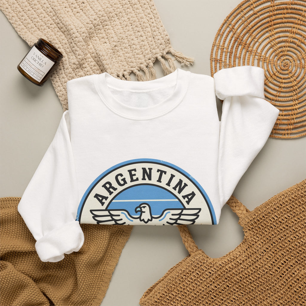 Argentina Fútbol Crest Sweatshirt | Soccer Country Pride, Nacional Colors