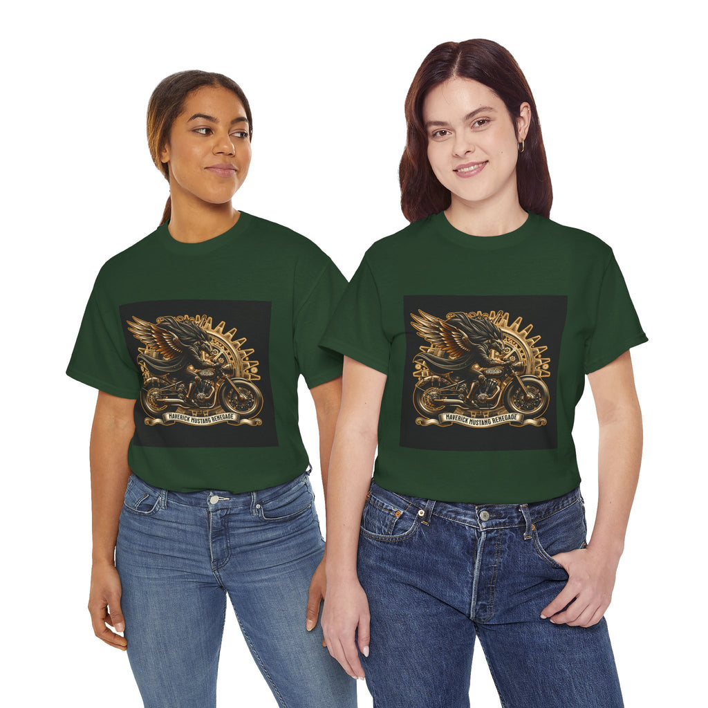 Vintage Winged Motorcycle Tee — "Ride Forever, Ride Free" Biker T-Shirt