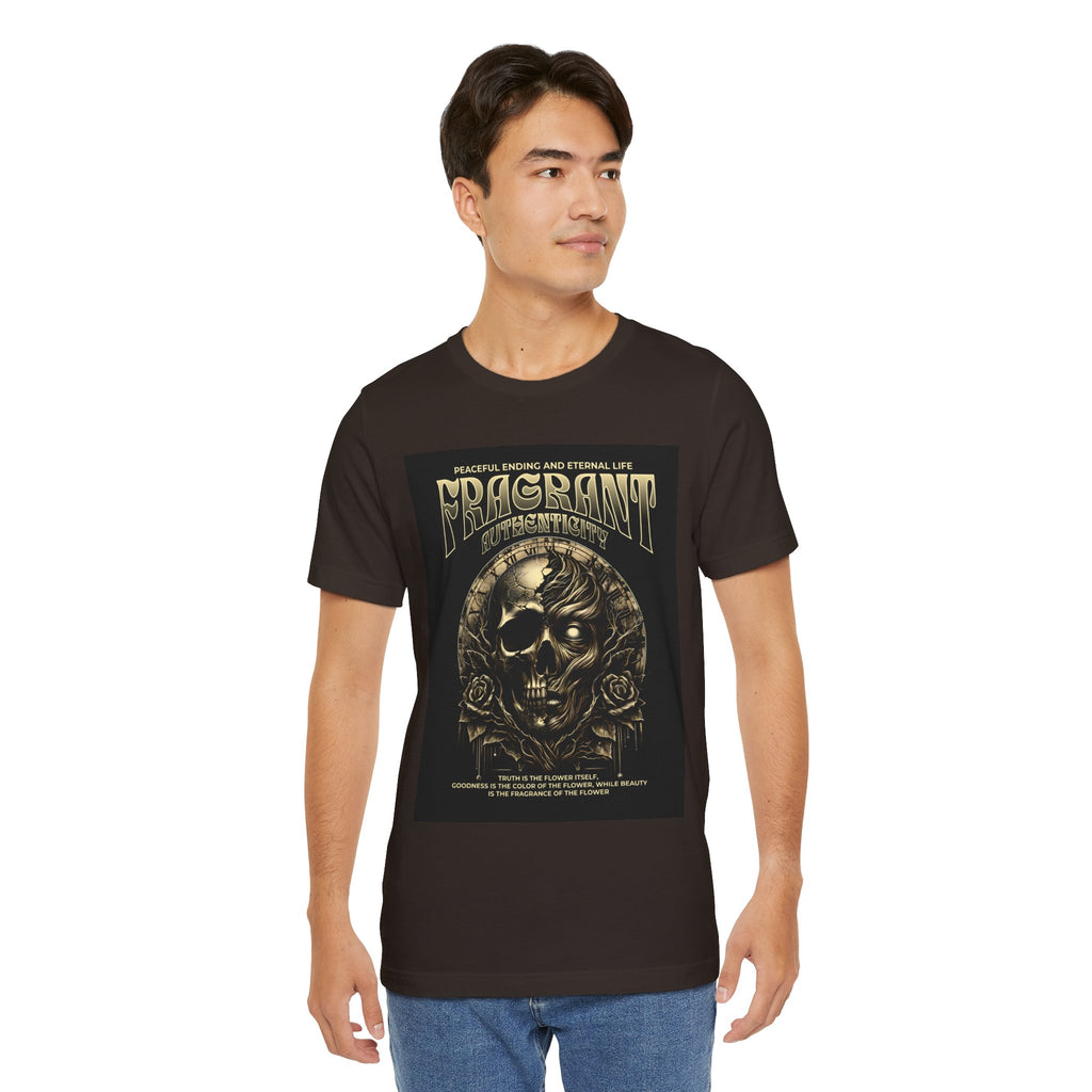 Skull & Roses Graphic Tee — "Fragrant" Vintage Gothic Band Shirt