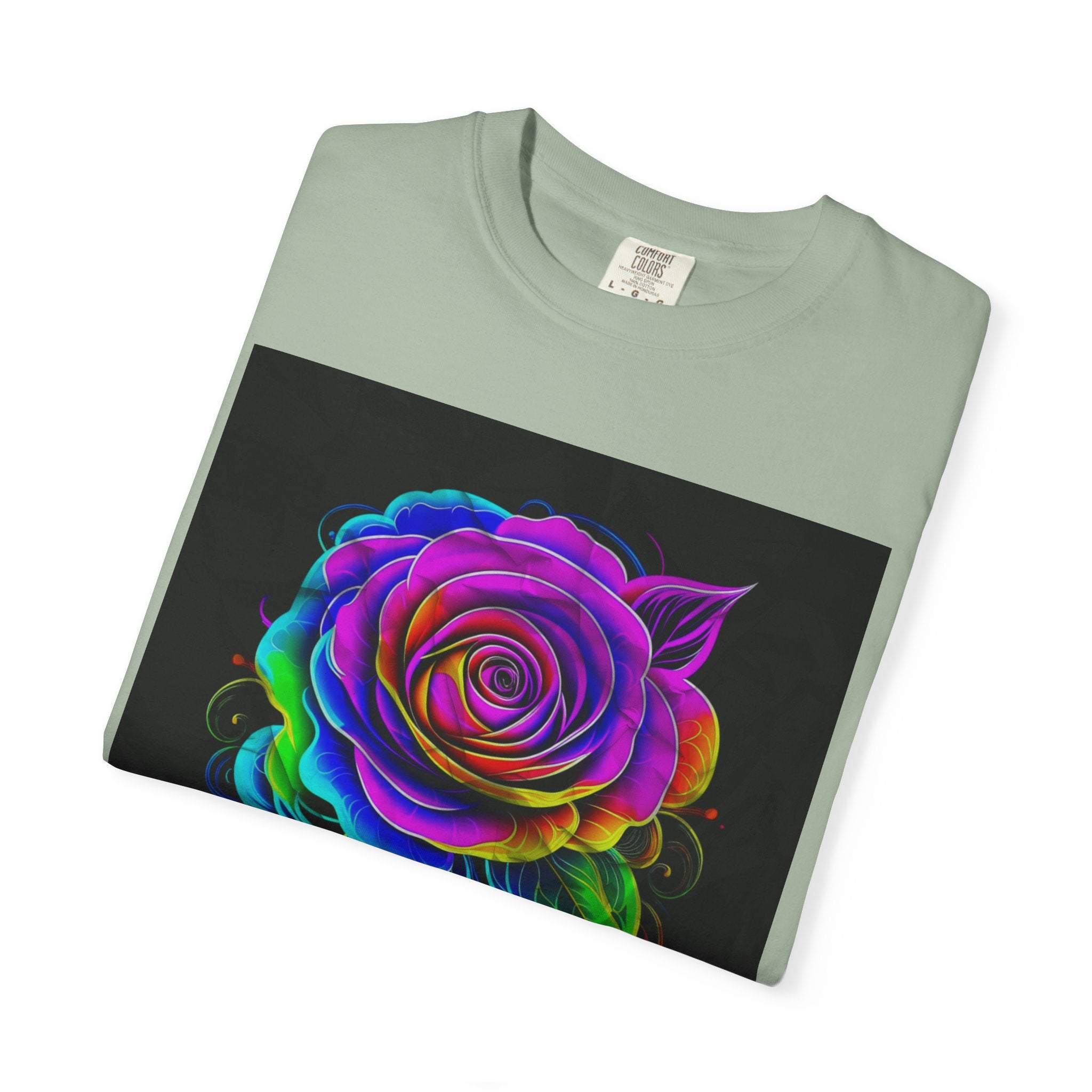Fragrant Rainbow Rose T-Shirt — Vibrant Floral Graphic Tee