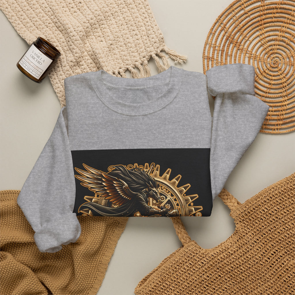 Motorcycle Eagle Crewneck Sweatshirt – "Liberty Rider" Vintage Biker Graphic