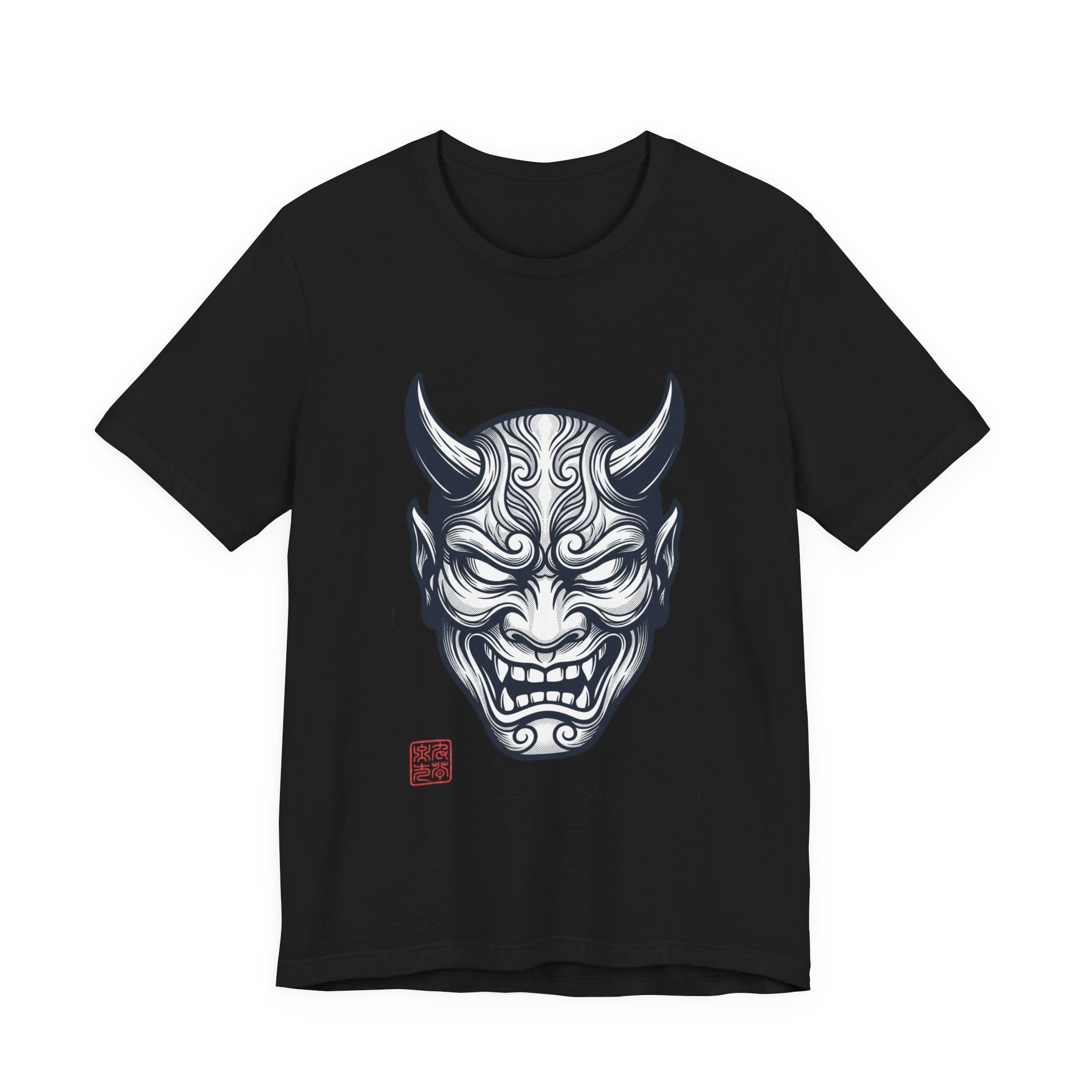 Demon Hannya Mask T‑Shirt — Japanese Oni Tattoo Graphic Tee