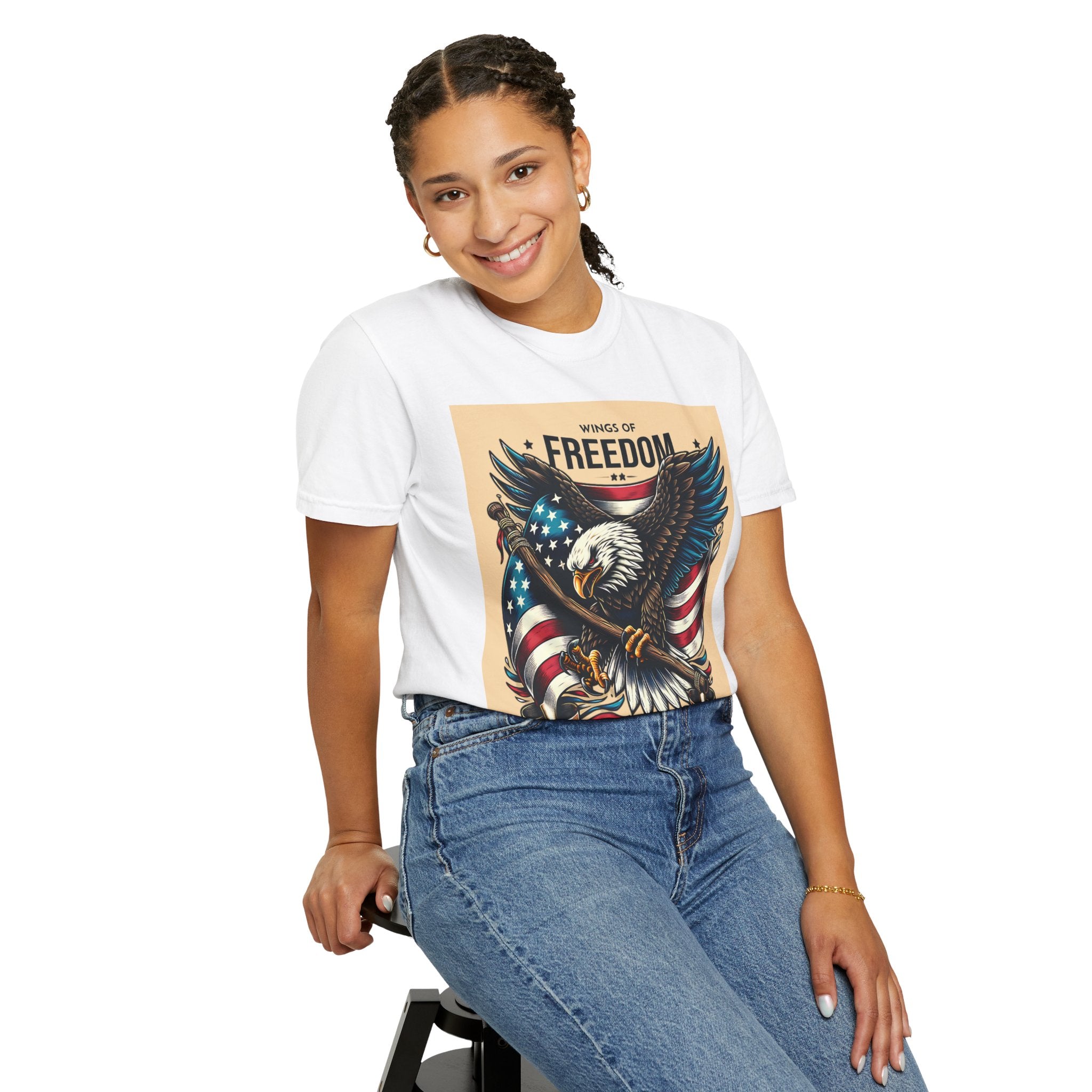 Freedom Eagle T-Shirt — Wings of America Patriotic Graphic Tee