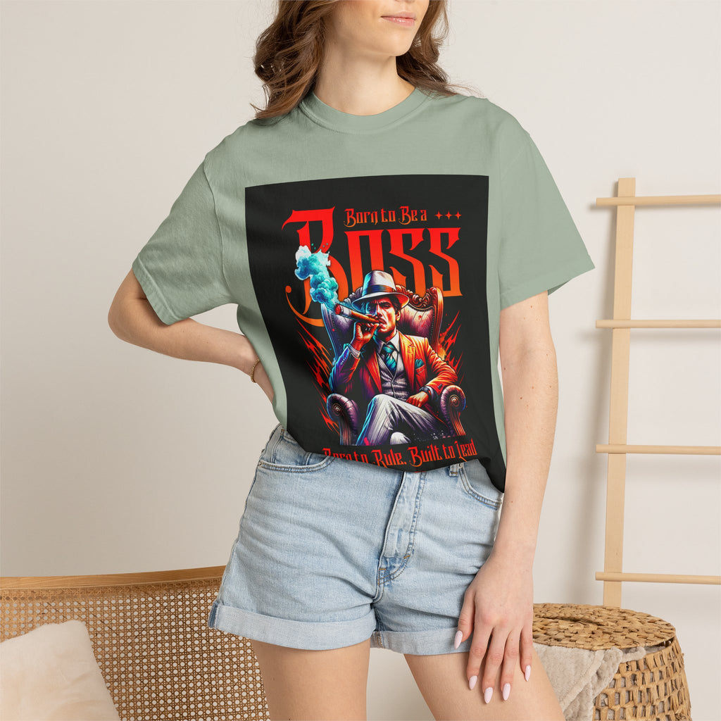 Boss Vintage Graphic T-Shirt — "Born to Be a Boss" Retro Mafia Design