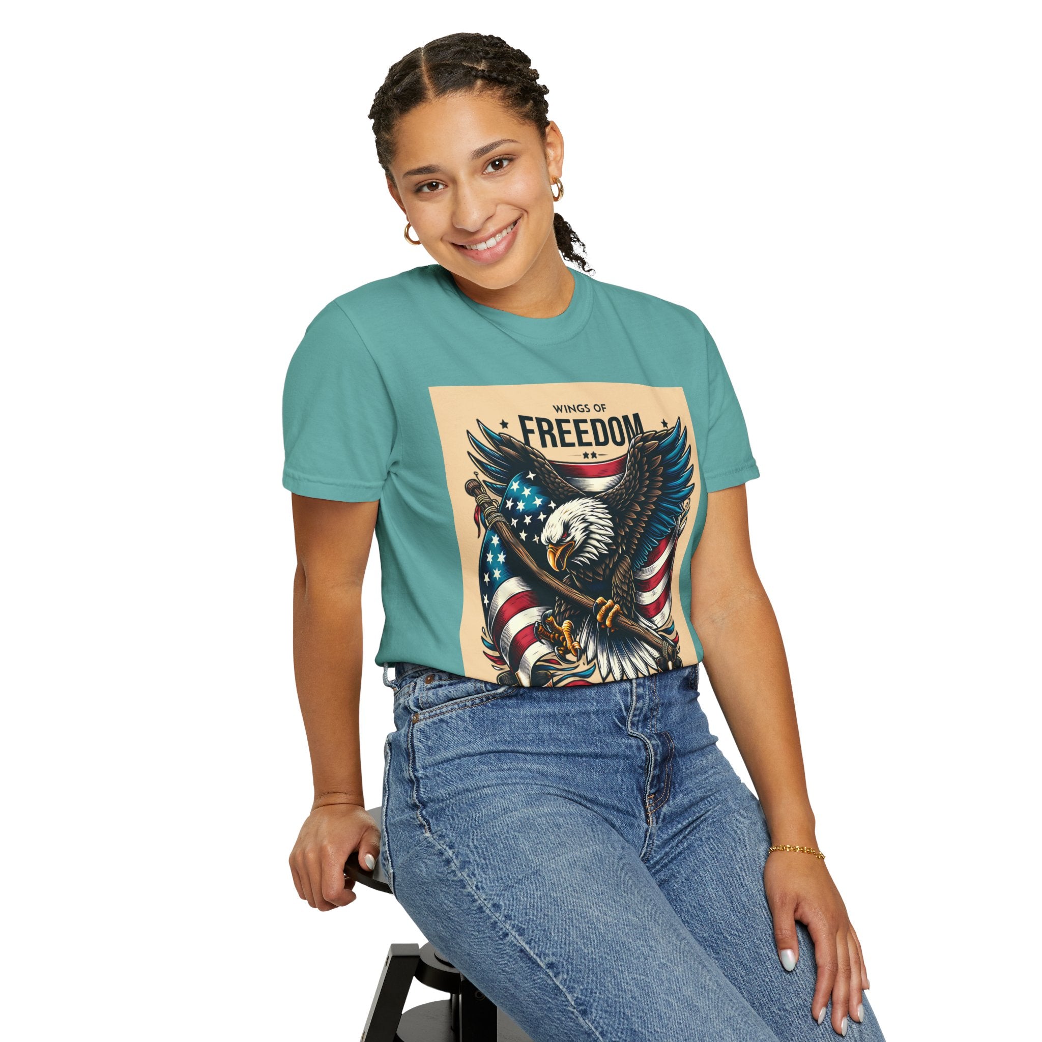 Freedom Eagle T-Shirt — Wings of America Patriotic Graphic Tee