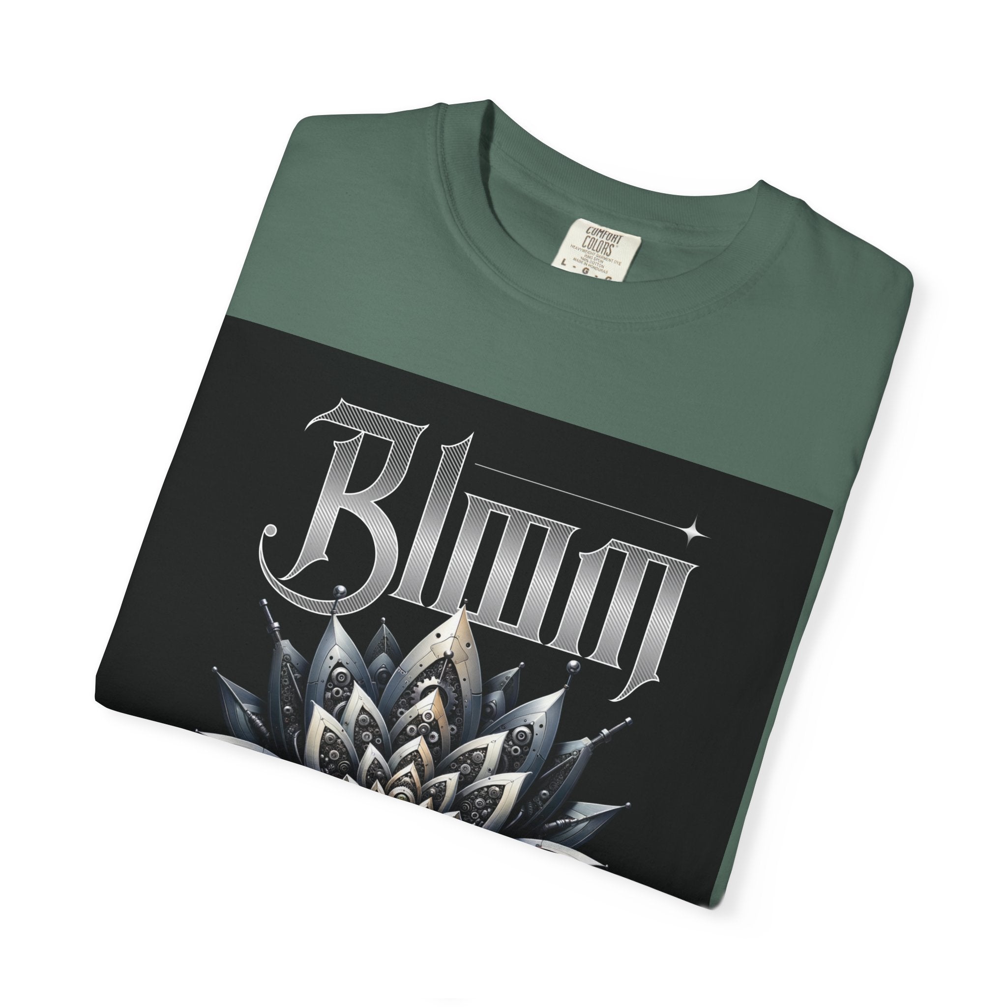 Metal Lotus Graphic T-Shirt — "Bloom" Gothic Band Poster Tee