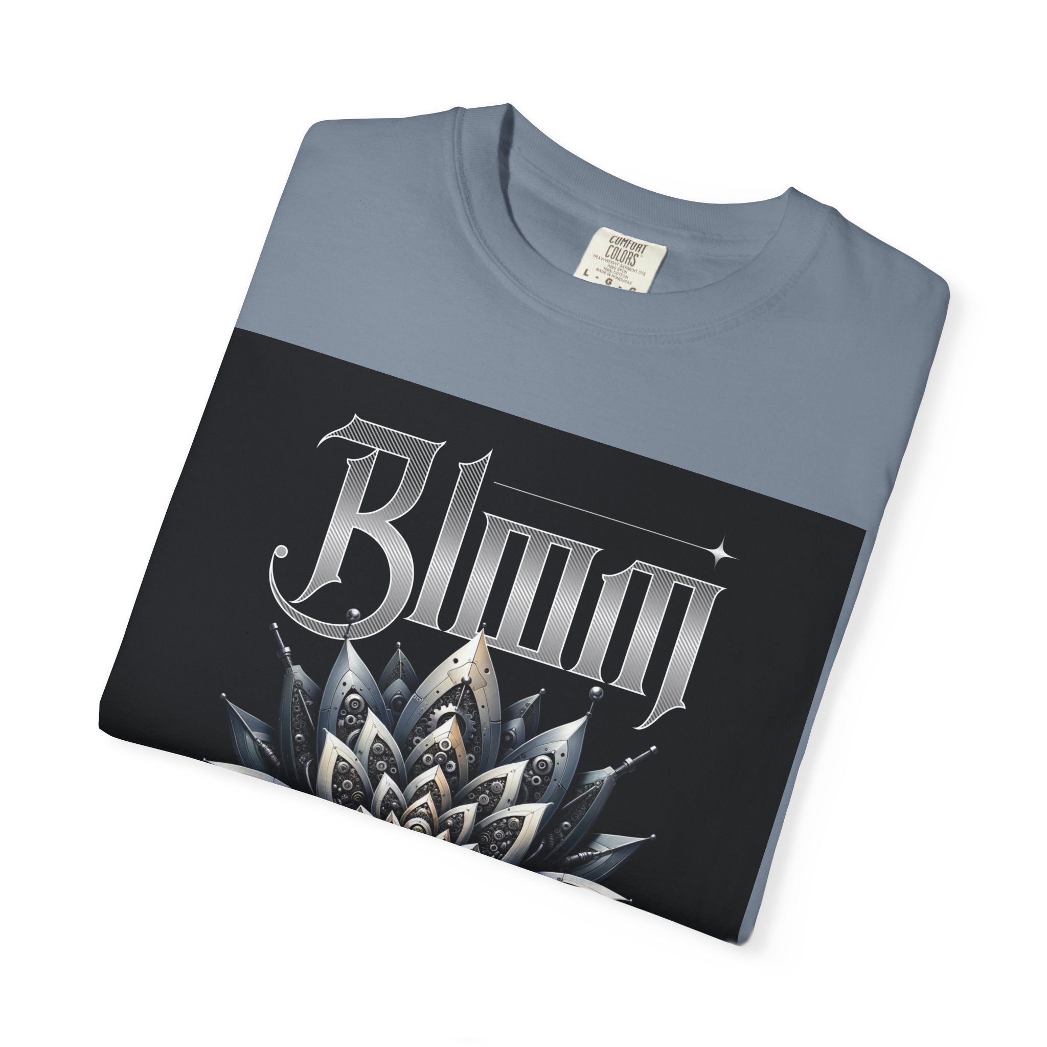 Metal Lotus Graphic T-Shirt — "Bloom" Gothic Band Poster Tee