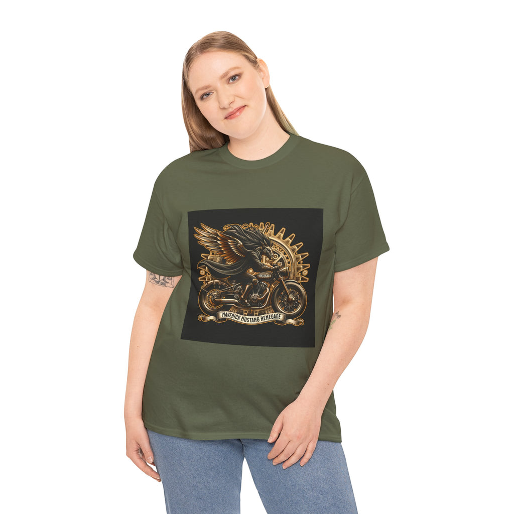 Vintage Winged Motorcycle Tee — "Ride Forever, Ride Free" Biker T-Shirt