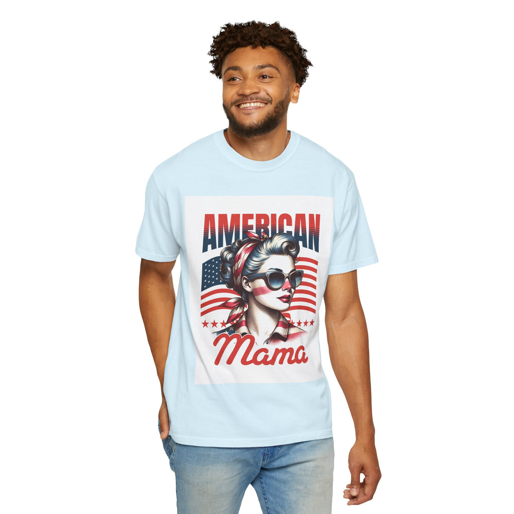 American Mama T‑Shirt — Vintage Patriotic Mom Tee