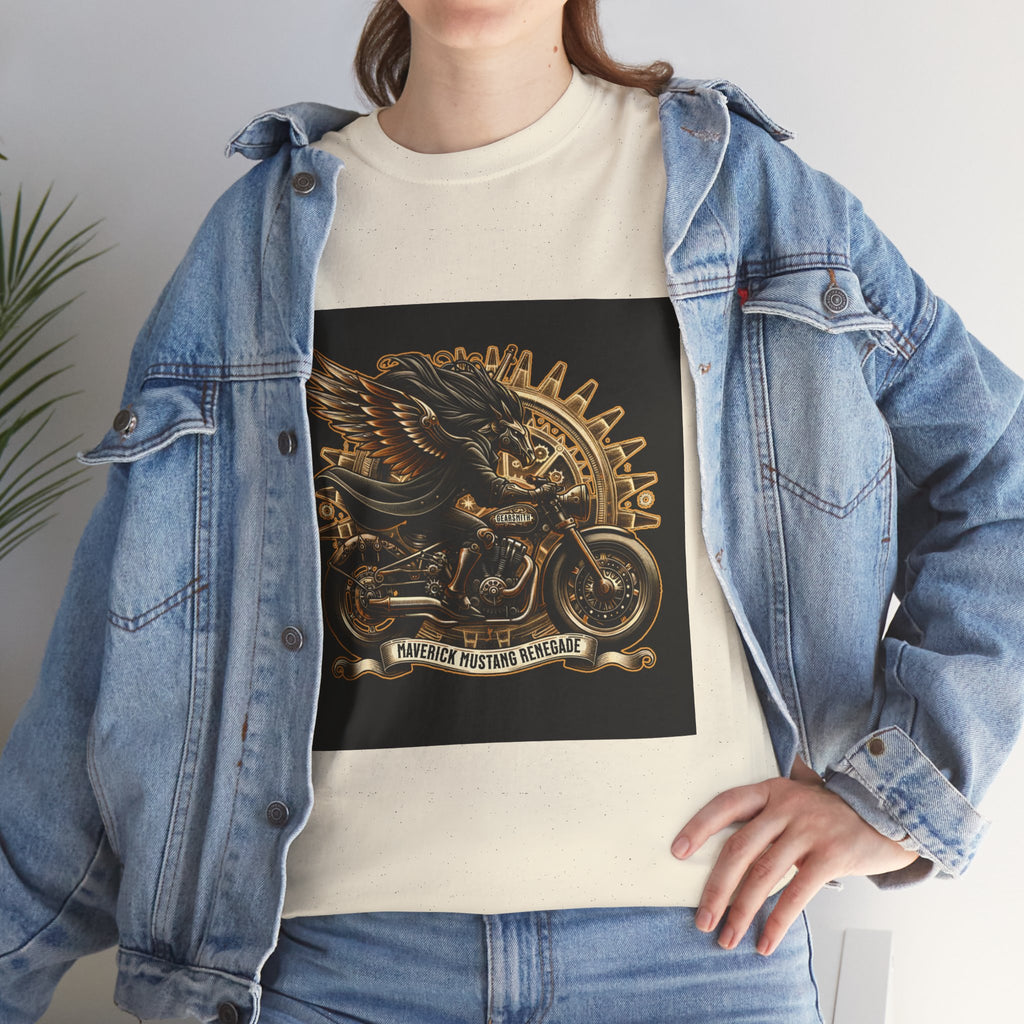 Vintage Winged Motorcycle Tee — "Ride Forever, Ride Free" Biker T-Shirt