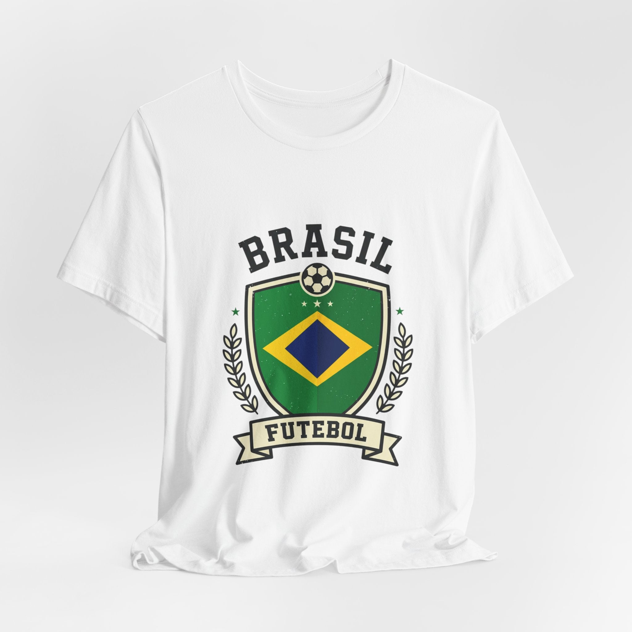 Brasil Futebol Crest T-Shirt | Brazil Soccer Pride, National Flag Colors