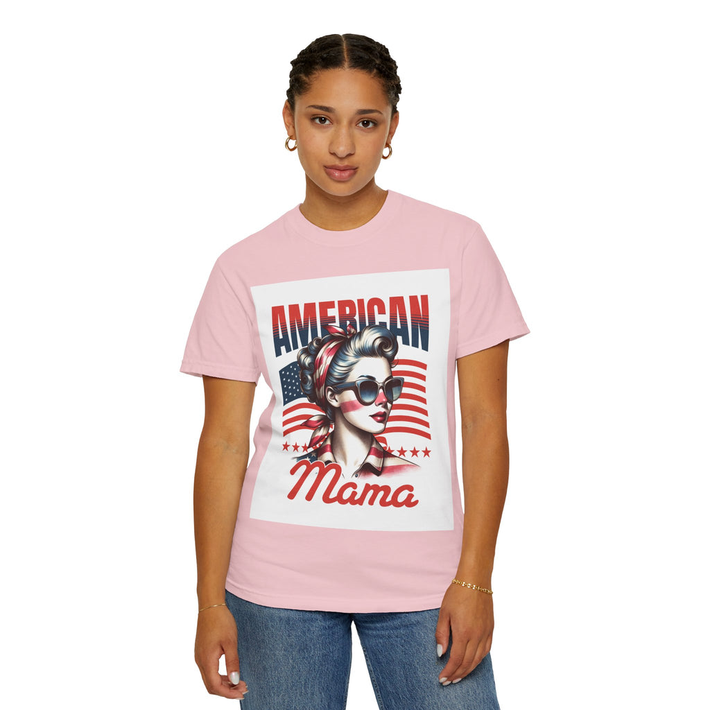 American Mama T‑Shirt — Vintage Patriotic Mom Tee