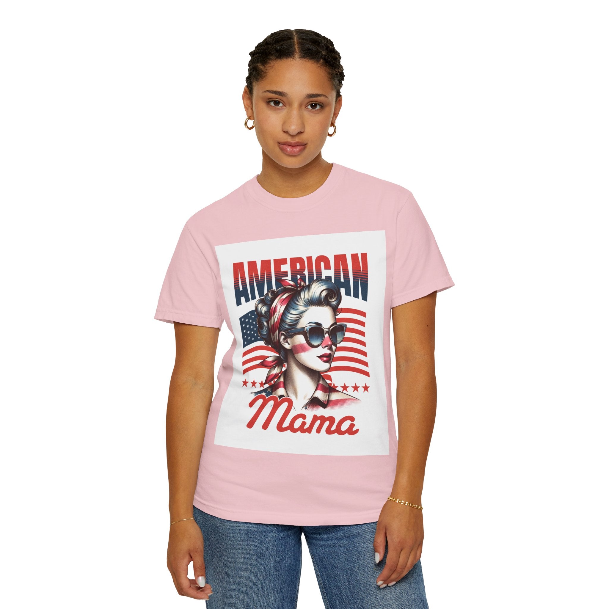 American Mama T‑Shirt — Vintage Patriotic Mom Tee