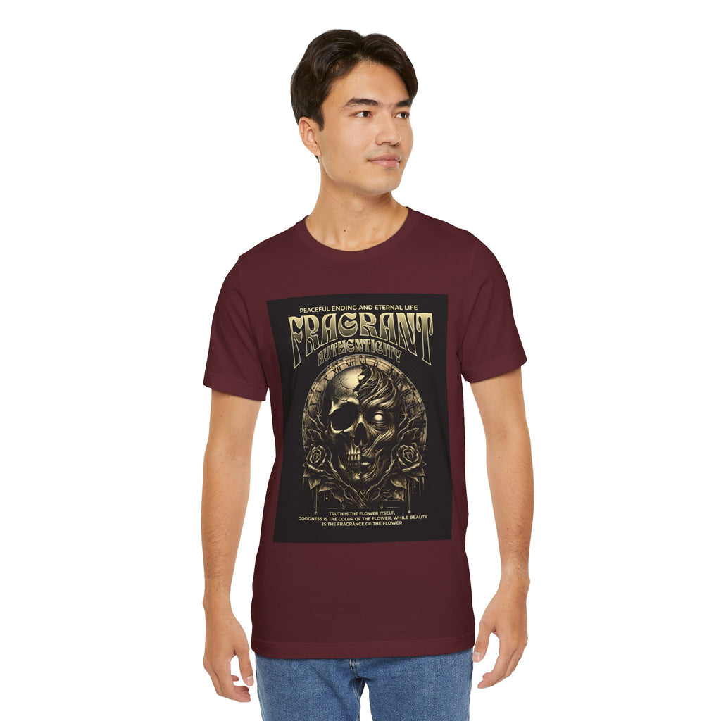 Skull & Roses Graphic Tee — "Fragrant" Vintage Gothic Band Shirt