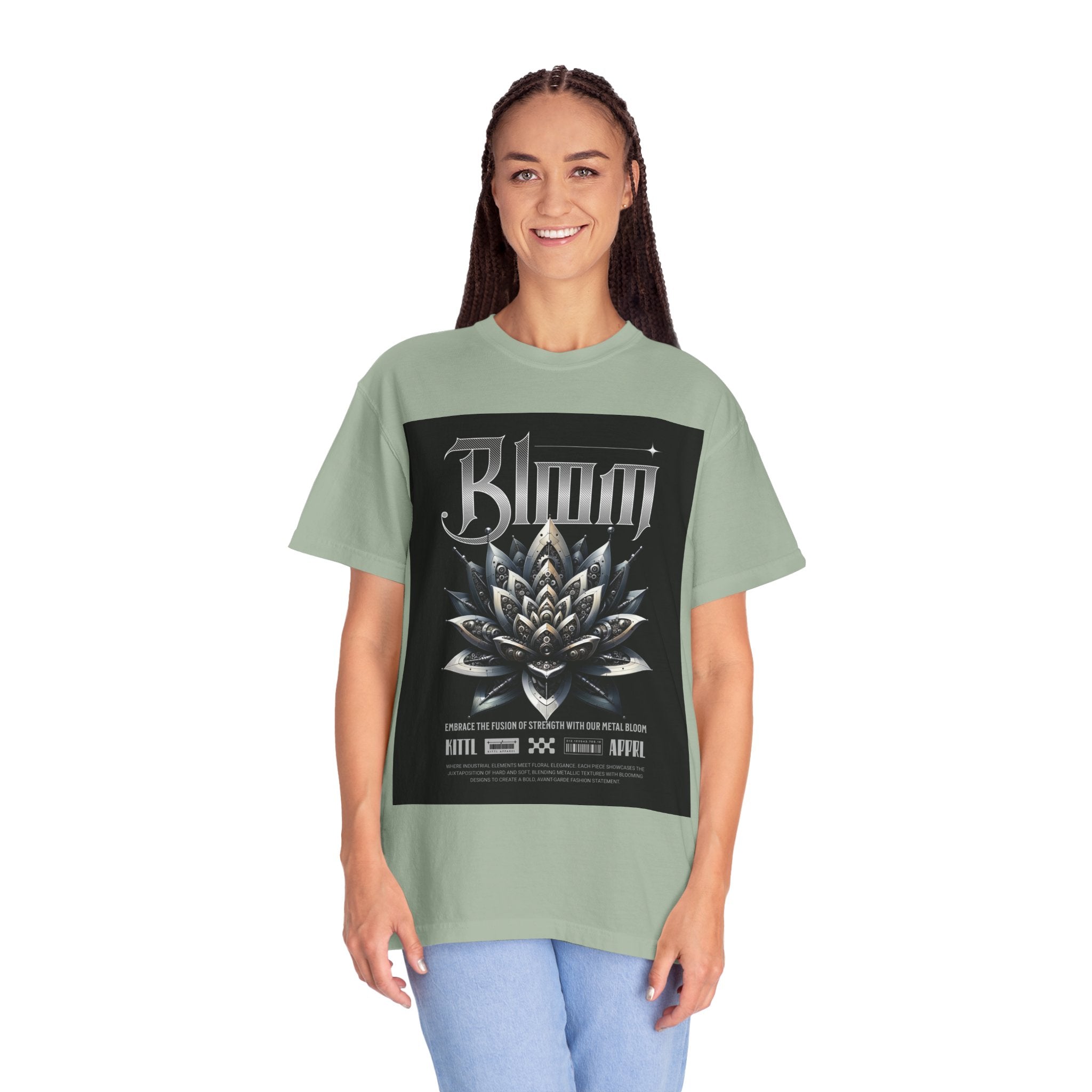 Metal Lotus Graphic T-Shirt — "Bloom" Gothic Band Poster Tee
