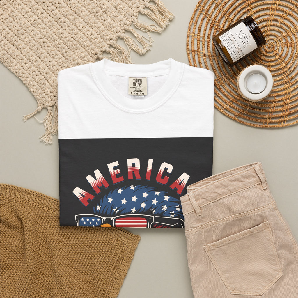 American Eagle Sunglasses T-Shirt — Patriotic USA Flag Graphic