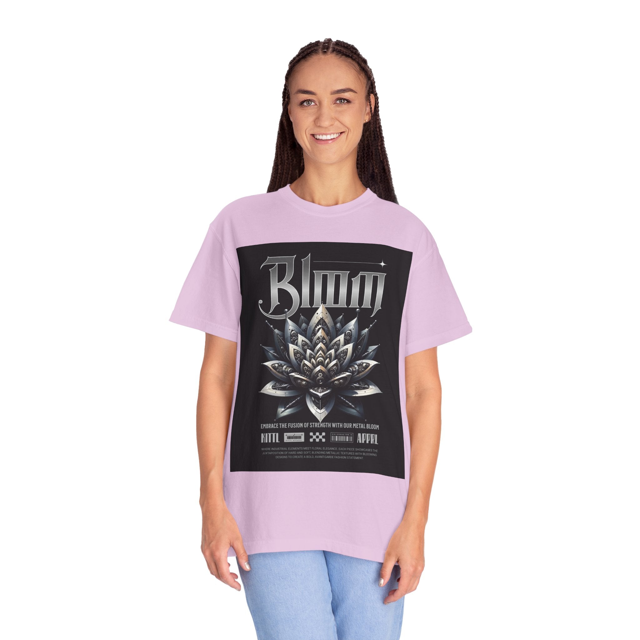 Metal Lotus Graphic T-Shirt — "Bloom" Gothic Band Poster Tee