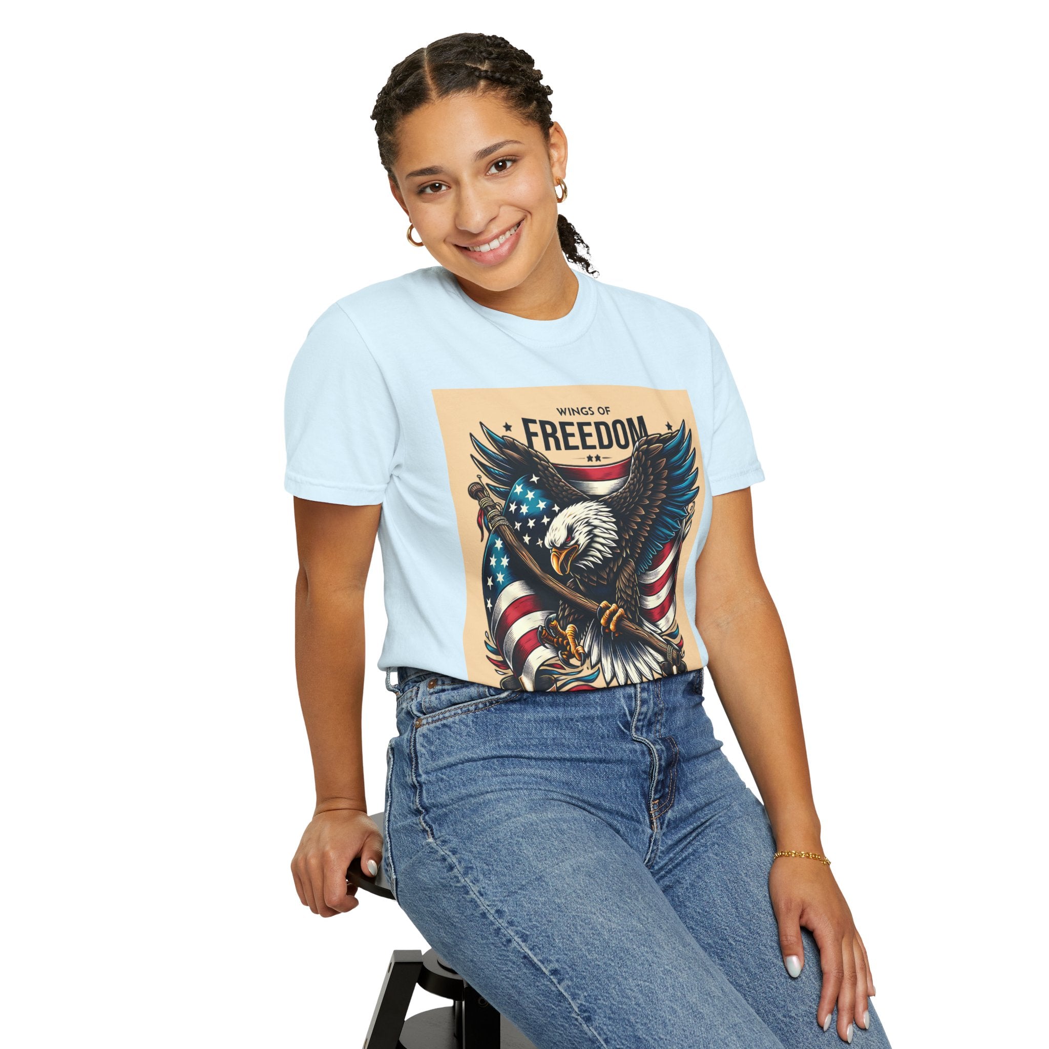 Freedom Eagle T-Shirt — Wings of America Patriotic Graphic Tee