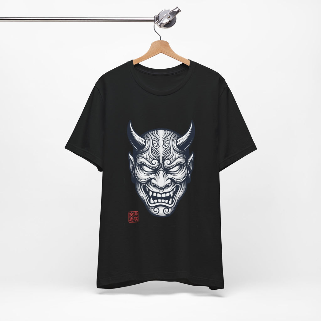 Demon Hannya Mask T‑Shirt — Japanese Oni Tattoo Graphic Tee