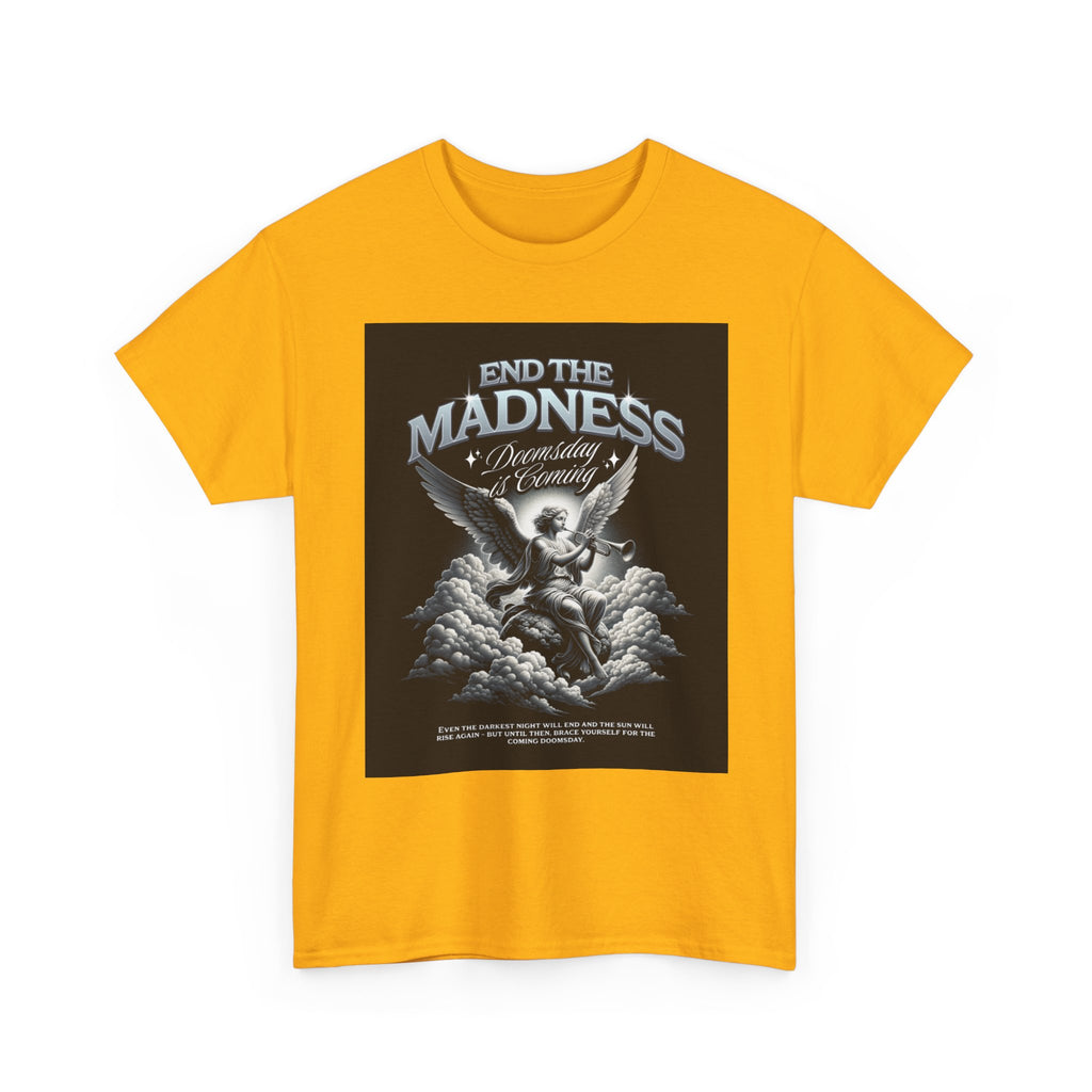 End the Madness Angel Graphic Tee — Vintage Gothic Band-Style T-Shirt
