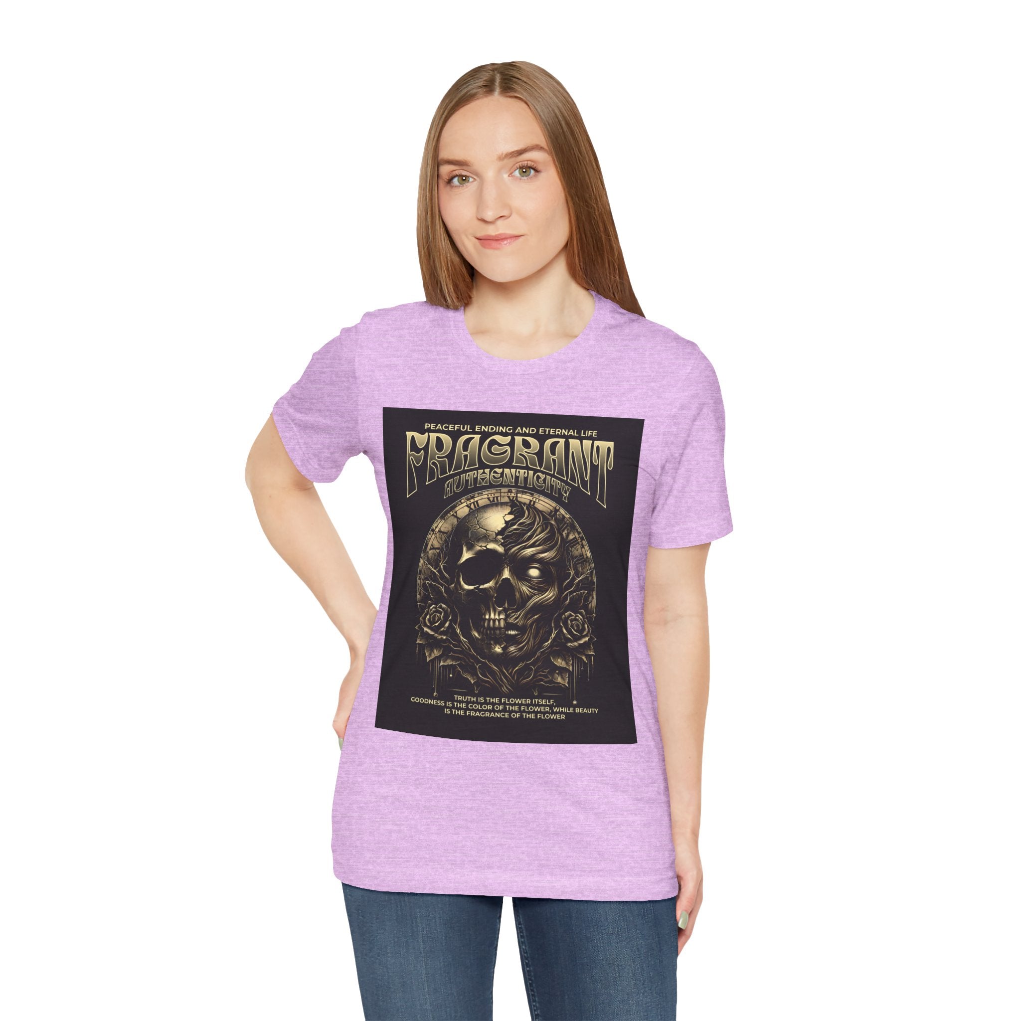 Skull & Roses Graphic Tee — "Fragrant" Vintage Gothic Band Shirt