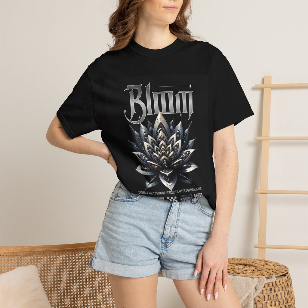Metal Lotus Graphic T-Shirt — "Bloom" Gothic Band Poster Tee