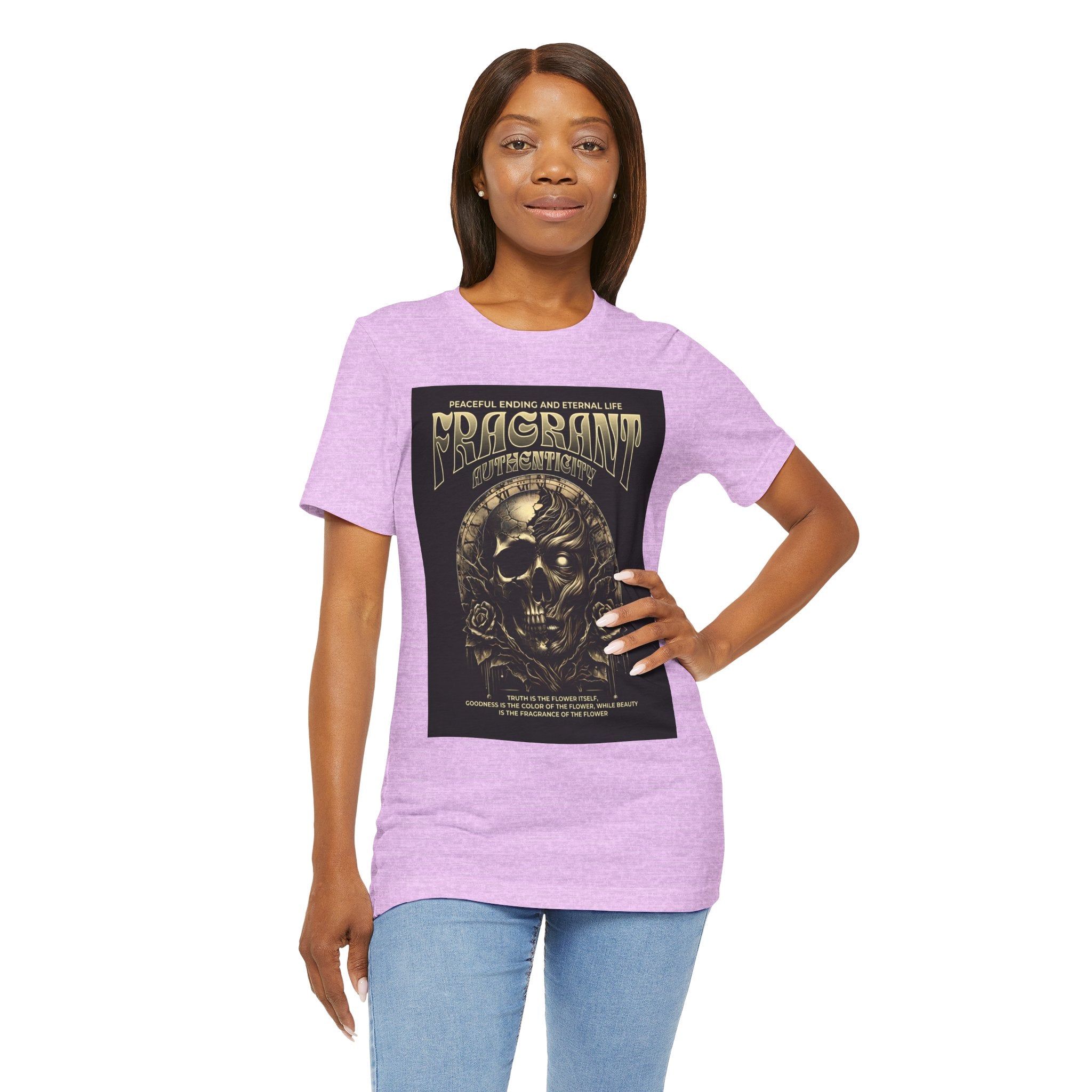 Skull & Roses Graphic Tee — "Fragrant" Vintage Gothic Band Shirt