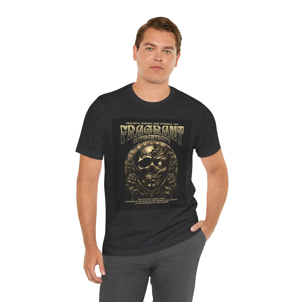 Skull & Roses Graphic Tee — "Fragrant" Vintage Gothic Band Shirt