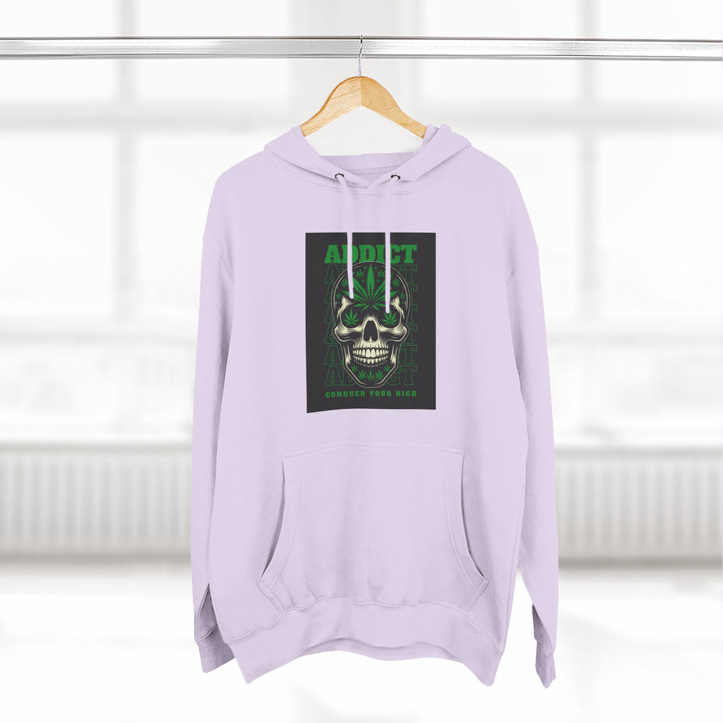 Skull & Snake Hoodie — "Addict" Graphic Pullover