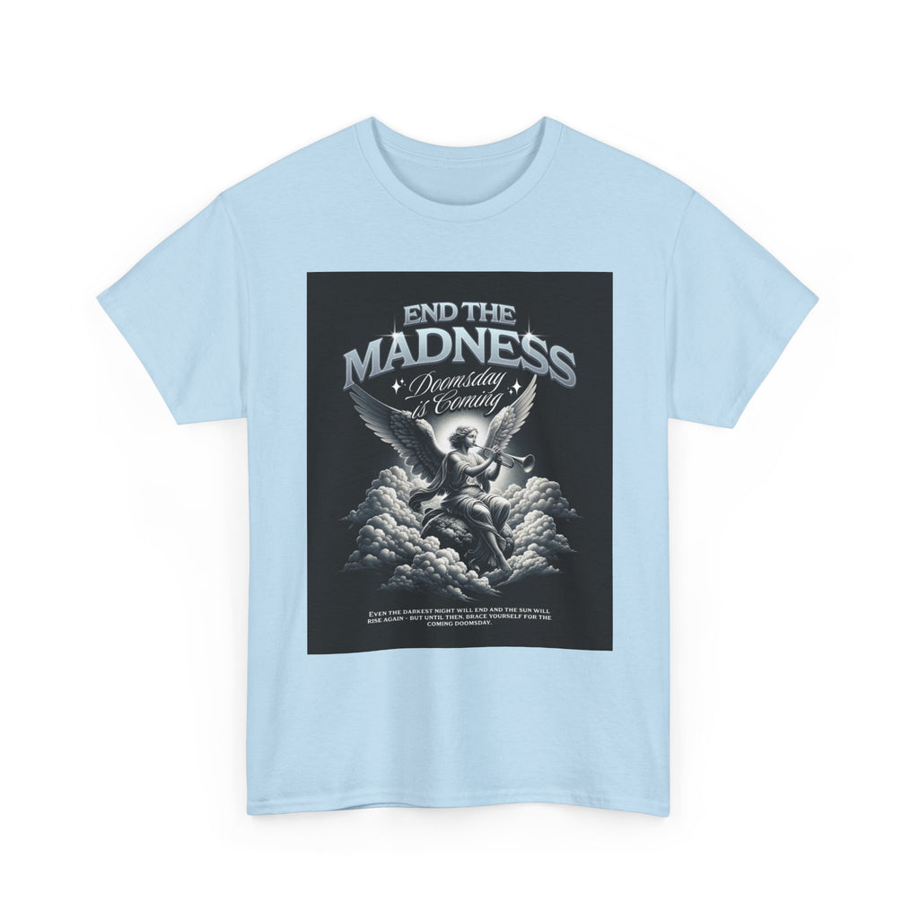 End the Madness Angel Graphic Tee — Vintage Gothic Band-Style T-Shirt