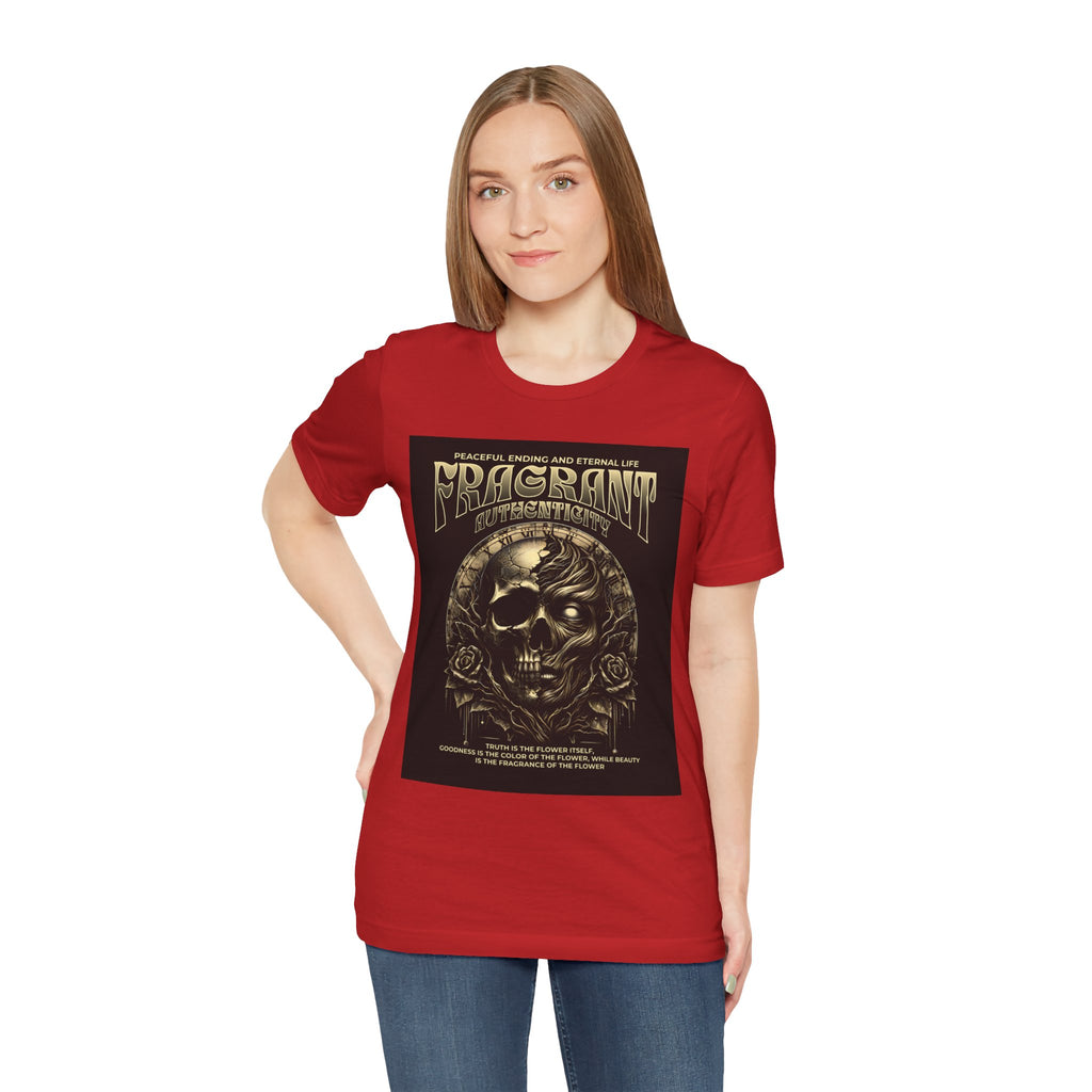 Skull & Roses Graphic Tee — "Fragrant" Vintage Gothic Band Shirt