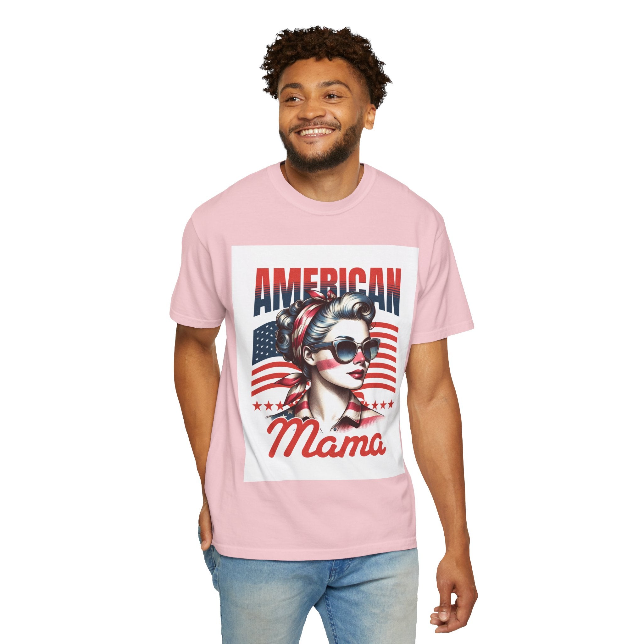 American Mama T‑Shirt — Vintage Patriotic Mom Tee