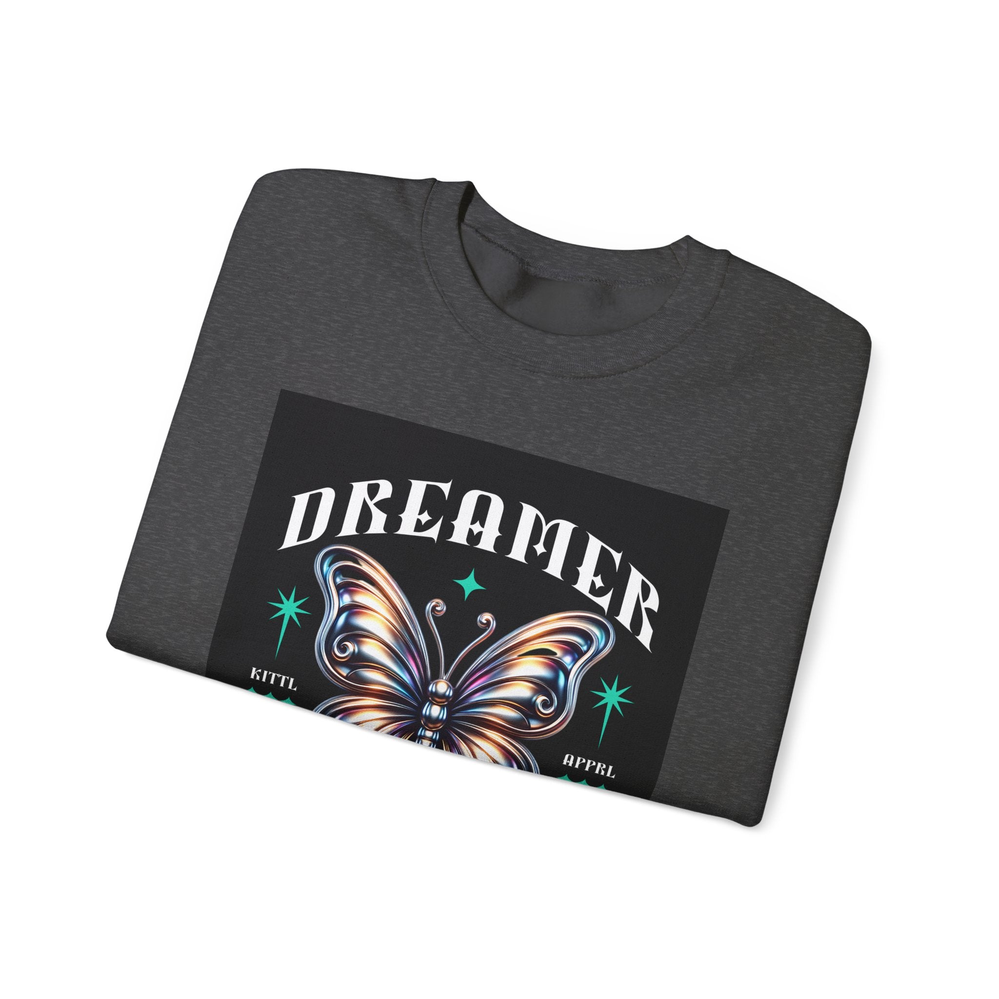 Dreamer Butterfly Crewneck Sweatshirt — Inspiring 'Dreamer' Graphic Pullover