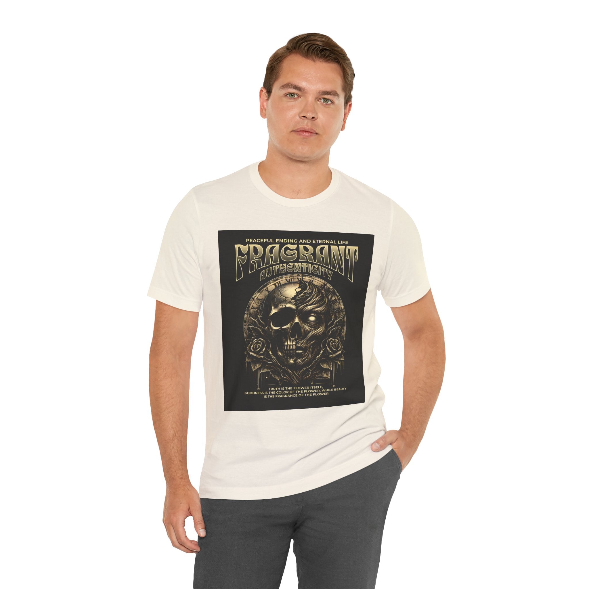 Skull & Roses Graphic Tee — "Fragrant" Vintage Gothic Band Shirt