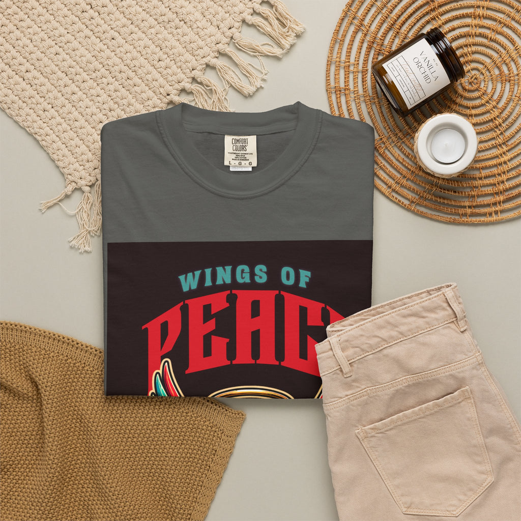 Wings of Peace Skull T-Shirt — "Soar Above With Love" Vintage Graphic Tee
