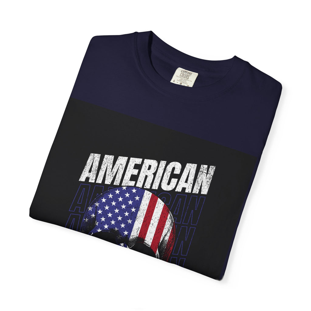 American Skull Flag T-Shirt — "American Forever" Patriotic Graphic Tee