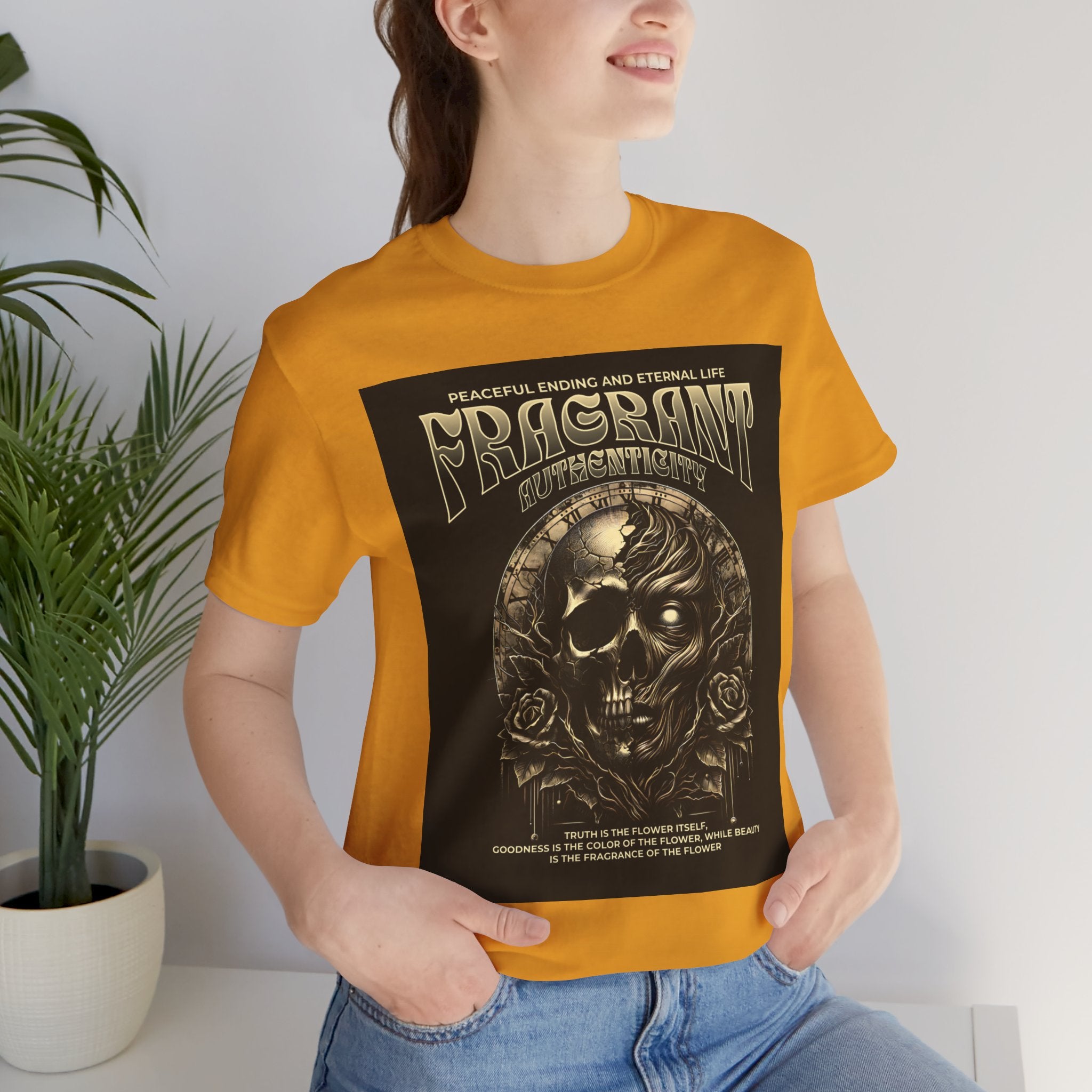 Skull & Roses Graphic Tee — "Fragrant" Vintage Gothic Band Shirt