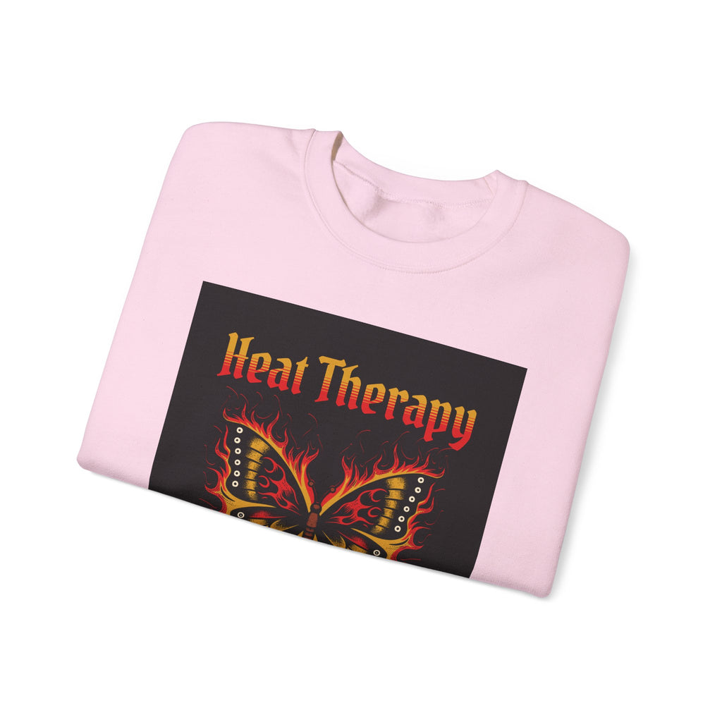 Heat Therapy Crewneck Sweatshirt — Butterfly Flame Graphic