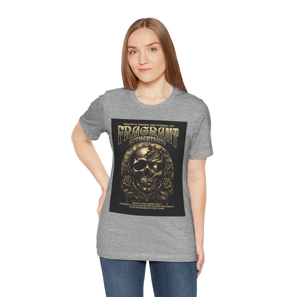 Skull & Roses Graphic Tee — "Fragrant" Vintage Gothic Band Shirt