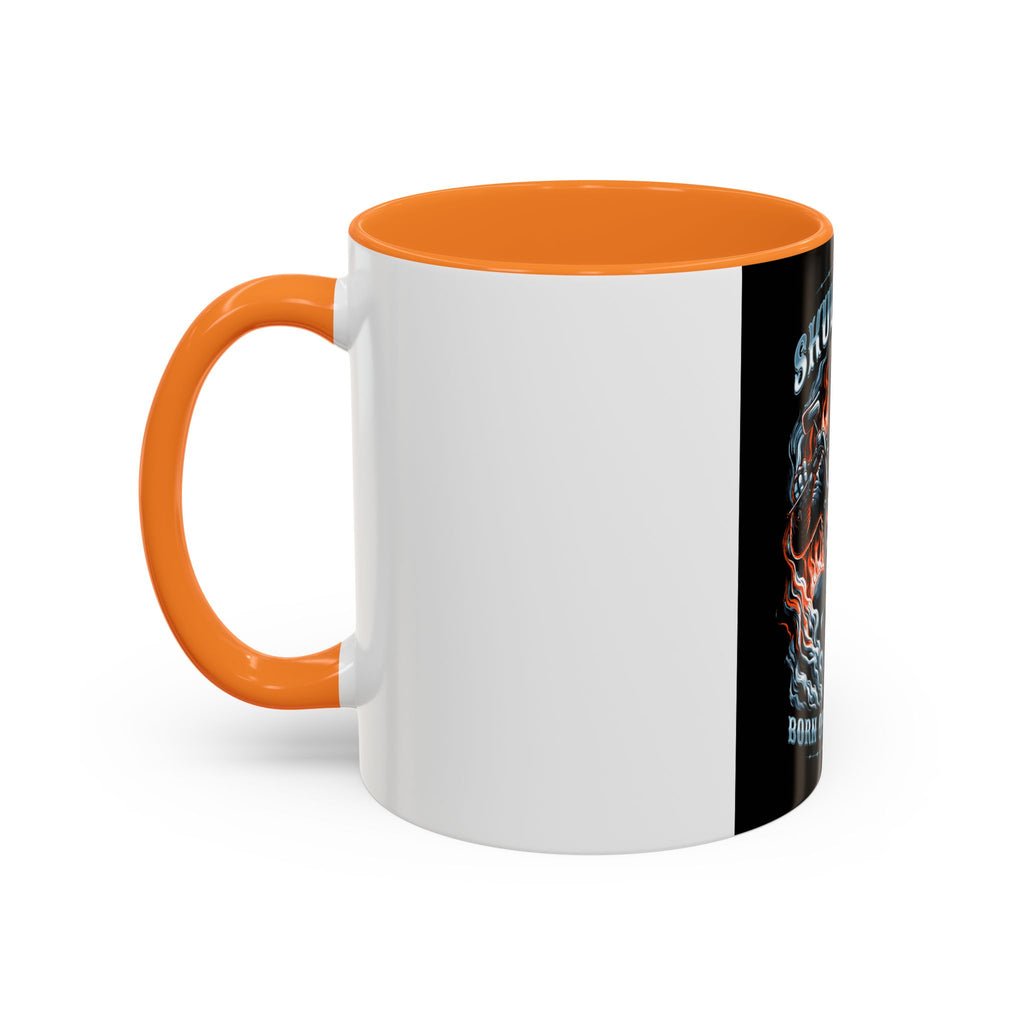 Skull Rider Motorcycle Mug – "Born of Nightmares" Biker Coffee Cup (11oz/15oz)