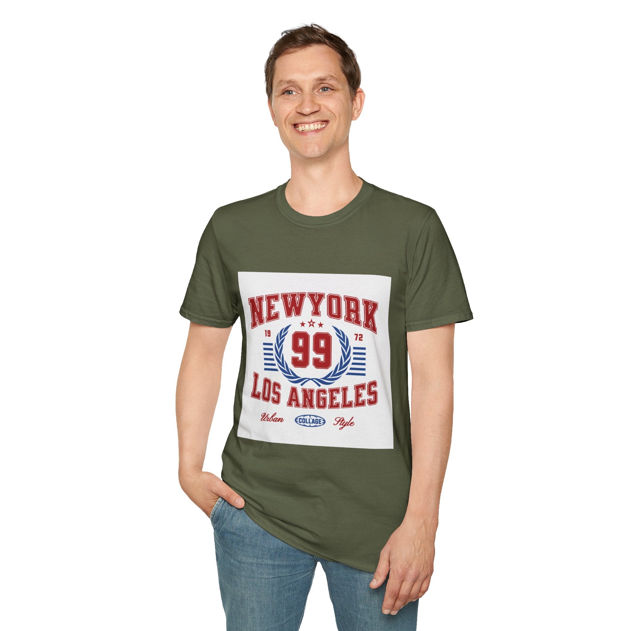 New York 99 Vintage Sports Tee — Collegiate Graphic T-Shirt